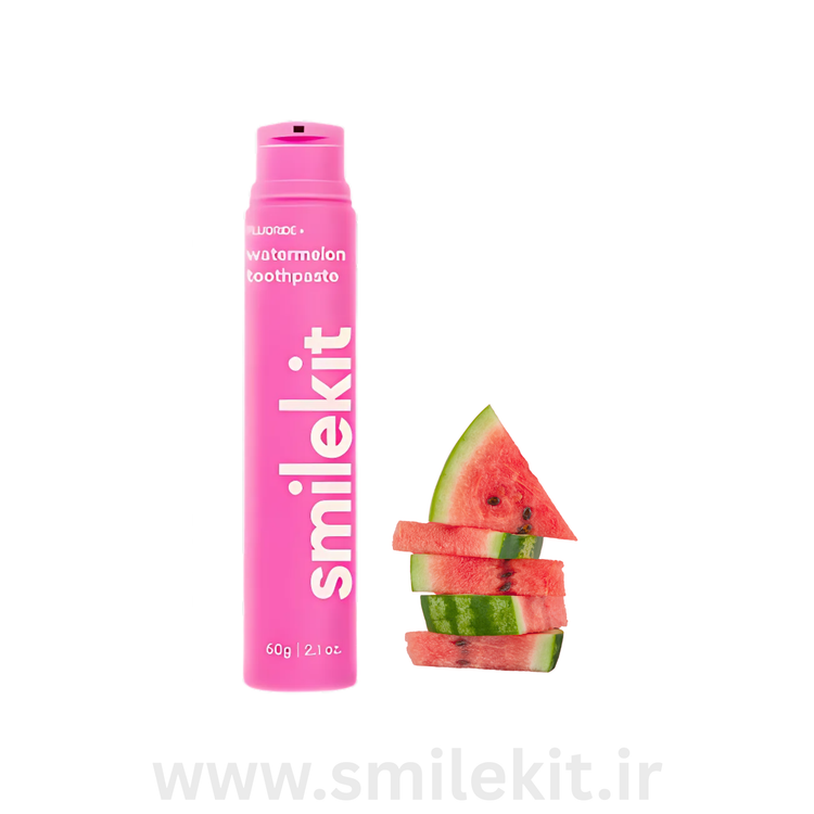 خمیر دندان اسمایل کیت با طعم هندوانه smilekit watermelon