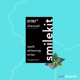 نوارهای سفید کننده دندان زغالی اسمایل کیت مدل دابل الاستیک ذغال فعال