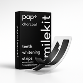 نوارهای سفید کننده دندان زغالی اسمایل کیت مدل دابل الاستیک ذغال فعال