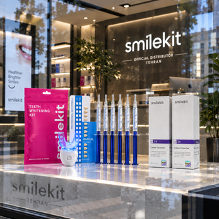 پک سفیدکننده دندان SmileKit Plus | خمیر دندان V34 (۲عدد) + کیت بلیچینگ حرفهای(۶ سرنگ)