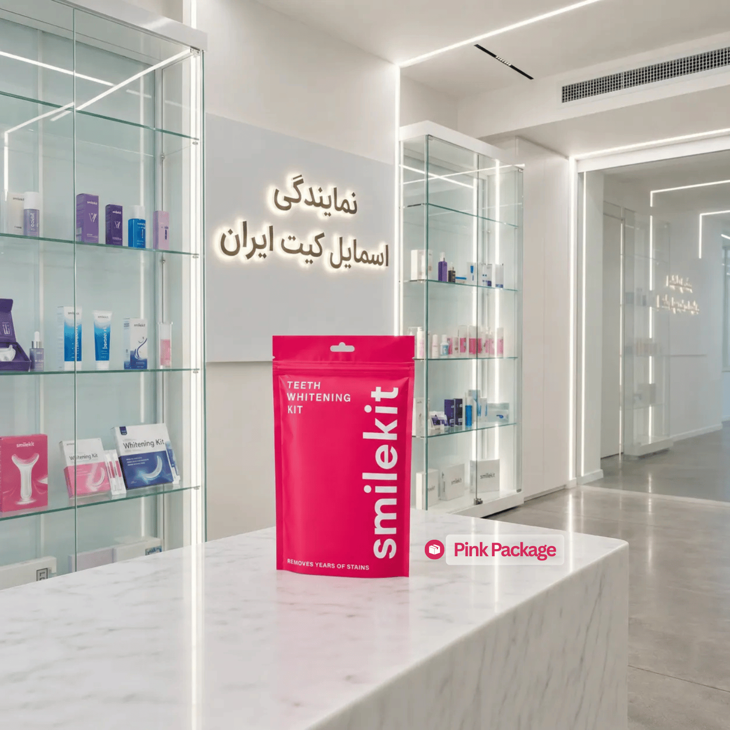 (Pink Package ) کیت بلیچینگ و سفیدکننده دندان خانگی اسمایل‌کیت مدل 2026 | Teeth Whitening Kit + LED Super Package